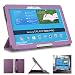 Produktbild Mulbess - Für Samsung Galaxy Tab Pro 12.2 T9000 WIFI und Samsung Galaxy Note Pro 12.2 P900 Wifi P905 LTE CleverStrap Leder Tasche Hülle Case - Premium Tablet-PC Schutzhülle Case Tasche Etui Sleeve Cover mit Easy Standfunktion + Auto Sleep Wake Up Farbe Violett
