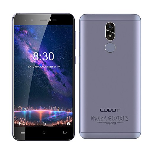CUBOT R9 Smartphone Android 7.0 Unlocked 3G Telefono Cellulare,5.0 Pollici HD IPS Display,MT6580,Quad-Core 1.3GHz,2GB RAM+16GB ROM, Fotocamera Principale Doppia 13M/5MP,Dual SIM WiFi GPS Bluetooth Fingerprint Scanner Cellulare Smartphone in Offerta (blu)