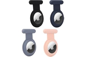 WALLFID AirTag Case Hidden for Apple AirTags,Silicone Case for Kids Elderly Clothing,Can be well hidden. (Black&Blue&Grey&Pink)
