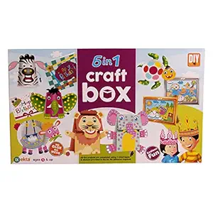 Ekta 6 in Craft Box, Paper Making Toy for Both Boys and Girls, Multicolor, Exciting Game for Children Multicolor