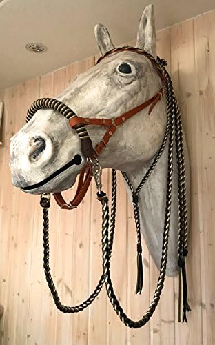 Bitless Bridle Warmbut Braided Light Brown Brown Biothane \ English Hackamore with Western Reins
