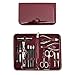 THREE SWORDS • Exlusive 16-Piece Manicure, Pedicure and Grooming set • Synthetic leather burgundy/lacquered • basic standard quality