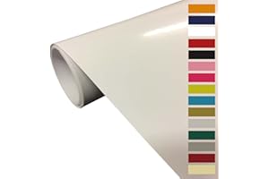 vgoltd Self Adhesive Sticky Back high Gloss White Sign Vinyl fablon craft covering (5m x 610mm roll)