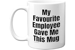 STUFF4 Funny Birthday Mug for Manager Boss - My Favourite Employee - Novelty Joke Present for Boss from Colleague, Banter Leaving Gifts Christmas Secret Santa 11oz Ceramic Dishwasher Safe Coffee Mugs Cup