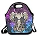 Produktbild ASFFEE Elephant Glasses Galaxy Lunch Tote Bag Bags Awesome Lunch Handbag Lunchbox Box for School Work Outdoor