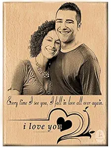 PANKATI Wooden Frame Happy Birthday Unique Personalized Gift for Friends and Family (4 x 5)