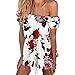 Produktbild Xinan Sommer Strand Floral Prints Jumpsuit Clubwear Romper (S, Weiß)