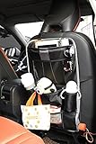YOEEKU Geräumiges Auto Rückenlehnenschutz,Rücksitzschutz,Rücksitztasche,Rücksitz Organizer für Kinder,Reiseutensilien und Spielzeug (schwarz) - 6