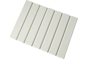 FACULX Tapete plegable de secado de platos de tierra de diatomeas, tapete de piedra de secado rápido, tabla de drenaje, tapete multiusos para platos y tazas, 40 x 30 cm (blanco)