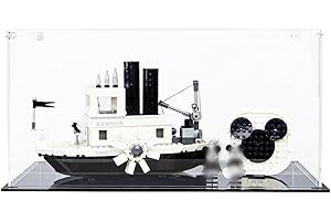 ICUANUTY Vitrina acrílica para Lego 21317 Disney Steamboat Willie, resistente al polvo para modelos coleccionables (solo vitrina), 38 x 20 x 20 cm