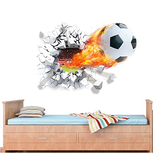 3D Solide Wand-Fußball Wandtattoos Wandbilder Wohnzimmer - 3