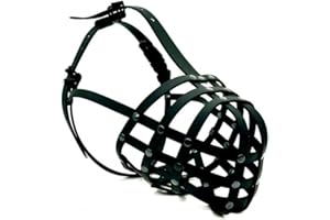 L&J PETS UK Biothane Dog Muzzle | Training & Behaviour | Strong, Waterproof Design | Rottweiler, Mastiff | Handmade, Durable (R4, Black)