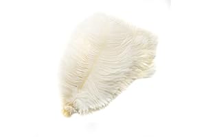 DUORIES 10 Stück 25-30cm Natürliche Straußenfedern,Strauß Feder zum Basteln,Bastel Federn für DIY Traumfänger Zubehör,Heimdekoration,KostüMe,Tischdeko Hochzeit Party Fest Hüte Kleidung Dekoration,Beige