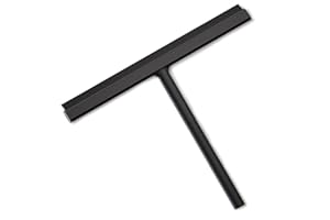 Brovamo Duschabzieher Schwarz, Abzieher Dusche mit Abnehmbarer Griff, Duschabzieher Silikon für Fenster Badezimmer Spiegel Autoscheiben, Abzieher Dusche Schlierenfreie für Glastür