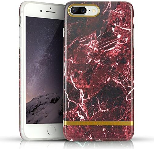 iPhone 7 plus Marble Case,SopieBuy Slim-Fit Anti-Scratch Shock Proof [ Wine Red Stone Texture Collection] Print TPU Soft Case for Apple iPhone 7 plus (5.5 inch) (Black+ Wine Red+Gold)
