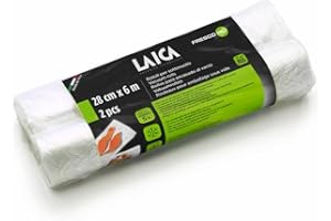 Laica VT3509 Confezione da 2 Rotoli Sottovuoto per Alimenti, Formato 28 x 600 cm