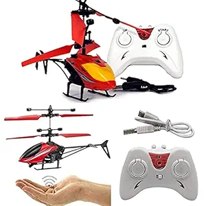 Helicopter Remote Control & Rechargeable Flying Unbreakable Helicopter Toys for Kids/Adults (Color: Multicolor)