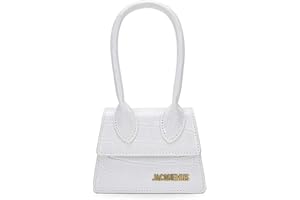 LEOCEE Mini-Taschen und Handtaschen für Damen Umhängetasche berühmte Marke Totes Handtaschen Luxus Design Krokodil, White Stone Pattern, Medium