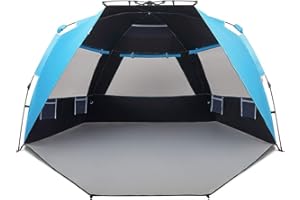 Easthills Outdoors Instant Shader Dark Shelter Pop Up Beach Tent Sun Shelter with UPF 50+ UV Protection for Kids & Family Pacific Blue