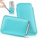 Produktbild MoEx LG V35 ThinQ | Hülle Türkis Sleeve [OneFlow Slide Cover] Ultra-Slim Schutzhülle Dünn Handyhülle für LG V35 ThinQ Case Full Body Handytasche Kunst-Leder Tasche