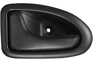 PORFEET Poignée De Porte De Voiture, Boutons De Poignées De Placage De Porte Intérieure De Voiture en Plastique Gauche/Droite Compatible avec Renault Clio Noir La Gauche