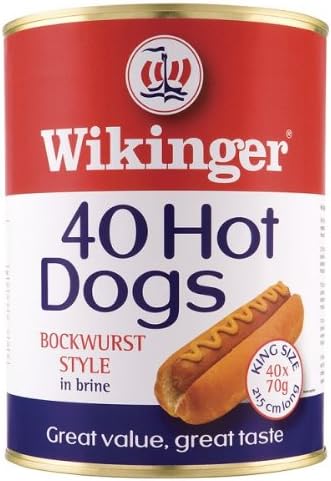 Wikinger Hot Dogs Bockwurst Style in Brine - 1 x 40s