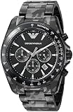 Emporio Armani Men's 'Sigma' Quartz Stainless-Steel-Plated Casual Watch, Color:Black (Model: AR11027)
