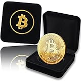innoGadgets Physische Bitcoin Medaille mit 24-Karat Echt-Gold überzogen. In Einer edlen Schatulle für EIN wahres Sammlerstück