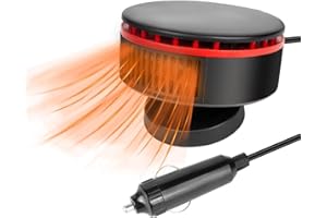 Mupkvy 12V Autoheizung, Tragbare Autoheizung Heizlüfter mit 2 in 1 Heizung und Kühlung, Auto Windschutzscheibe Entfroster Demister Schnelleheizung, die in Zigarettenanzünder Steckt Zusatzheizung