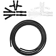 CGEAMDY Car Windshield Washer Hose Kit, 4m Rubber Universal Windscreen Wiper Hose With 12 PCS Hose Connectors, Y I T Type Connect Car Water Pump And Nozzles, Car Accessories for All Auto Types