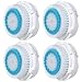 Replacement Brush Head Deep Pore Skin for Clarisonic MIA & MIA 2, PRO, PLUS Facial Cleansers (4-Pack)