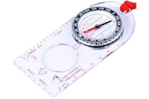 RMEET Bussola Escursionismo,Bussole per Orientamento Bussola Boy Scout Piastra Base Esterna Righello Mappa Scala Bussola per Spedizione Mappa Lettura Orienteering Sopravvivenza