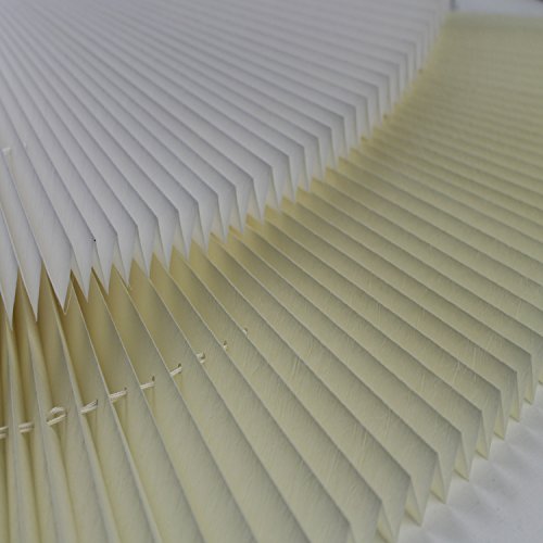 TOP MULTI Plissee Jalousie Faltrollo Klemmrollo crushed Stoff Fenster & Türen creme oder weiß verschiedene Längen und Breiten – versandkostenfrei (D) (70cm Breite x 160cm Länge, Weiß) - 3