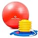 Produktbild Gymnastikball »Pluto« inklusive Fusspumpe zum aufblasen / Robuster Sitzball und Fitnessball / 55 cm / rot