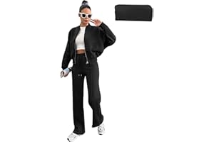 amropi Survêtement Femme Ensemble de Veste à Zippé et Pantalon Jogging