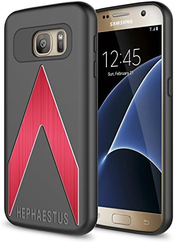 Galaxy S7 Case, Hephaestus® Sentinel Series® [Red] Hard Heavy Duty Slim 3 in 1 PC TPU Aluminium Metal Hybrid Case for Samsung Galaxy S7
