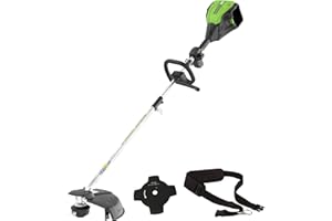 Tagliaerba a batteria Greenworks Tools 80V 40cm, 800W 5500RPM, impugnatura ad anello, 2 in 1, con decespugliatore e cavo in nylon, alimentazione a spinta, con cintura