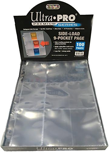 Ultra Pro Premium A4 9 Pocket Side Loading Pages For Trading Cards - Yugioh/Pokemon/MTG (25)
