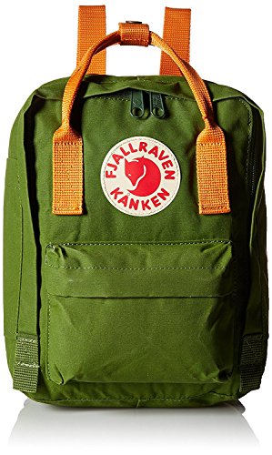 Fj  llr  ven Unisex Rucksack K  nken Mini  Leaf Green-Burnt Orange  13 x 20 x 29 cm  7 Liter