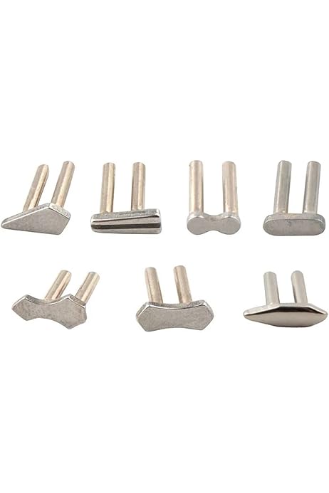 10 Pezzi Cerniere Reversibili #5 Con Fermaporta A U - Per Tende E Abiti Doppia Faccia - 6