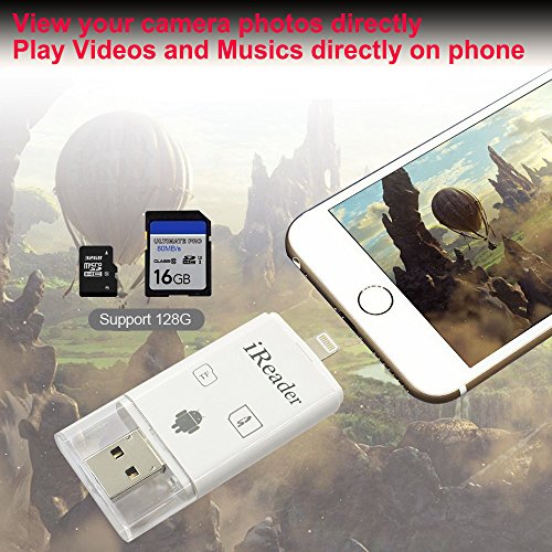 iReader Lightning SD-Kartenleser, Wecodo OTG USB-Micro-SD-Kartenadapter für iPhone, iPad, Mac, Android - 7