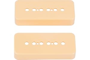 Banworks Plastic P90 Pickup Covers Electric Guitar P-90 Soapbar Pickup Covers 50mm (1-31/32") / 52mm (2-3/64") Neck/Bridge Pickup Covers For Epiphone Les Paul LP Electric Guitar 2Pcs JT/SYQG-07 Cream