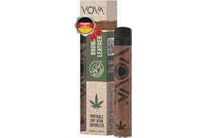BONINGER VOVA Vaporizer | Premium Vaporizer für Kräuter & Extrakte | Kompakt & handhablich | Hochwertiges Leder | Isolierter Luftkanal | DESIGNED IN GERMANY (Brown Leather)