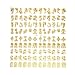 JACKY Nail Sticker Metal Retro Hollow Totem Nail Sticker Gold Silver