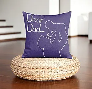 DreamVio Soft Fabric Cushion, Pillow Gifts for Daddy,Grandpa,World's Best Dad,Pyare Papa on Birthday's & Father's Day Color : Purple Size : 12 x 12 inch Design 182
