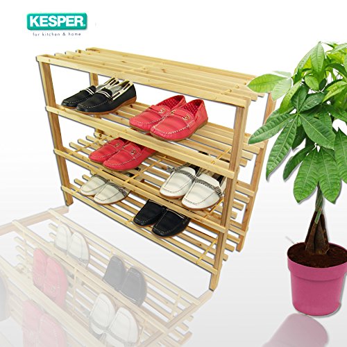 Kesper Schuhständer Tannenholz Schuhregal Schuhschrank Schuhkommode Holz Natur