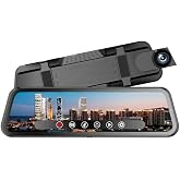 PRS-SP13 Ara&ccedil; İ&ccedil;i Kamera, 1080p, 9.66'' Dokunmatik Ekran, Aynaya Takılan Dash Cam, Geri G&ouml;r&uuml;ş Kamerası Dahil, T&uuml;rk&ccedil;e Men&uuml;