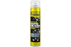 Prestone De-Icer, Anti Freeze Spray For Car Window, Fast Acting De-Icer Spray For Car, No De-Icer Works Faster, Prevents Re-Freeze & Melts Ice At -40C, Essential Car Accessories, Rapid Deicer, 600ml