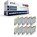 Produktbild 10x Kompatible Tintenpatronen für Epson Stylus C64 C64 Photo Edition C65 C66 C66 Photo Edition C84 C84 CN C84N C84 PE C84 Photo Edition - Sparset (4x Black, 2x Cyan, 2x Magenta, 2x Yellow)