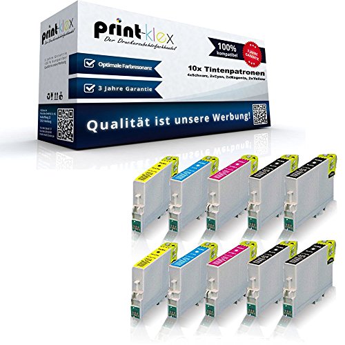 10x Kompatible Tintenpatronen für Epson Stylus D68 D68 PE D88 D88 PE D88 Plus DX3800 DX3850 DX3850 Plus DX4200 DX4250 DX4800 DX4850 DX4850 Plus T0611 T0612 T0613 T0614